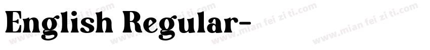English Regular字体转换